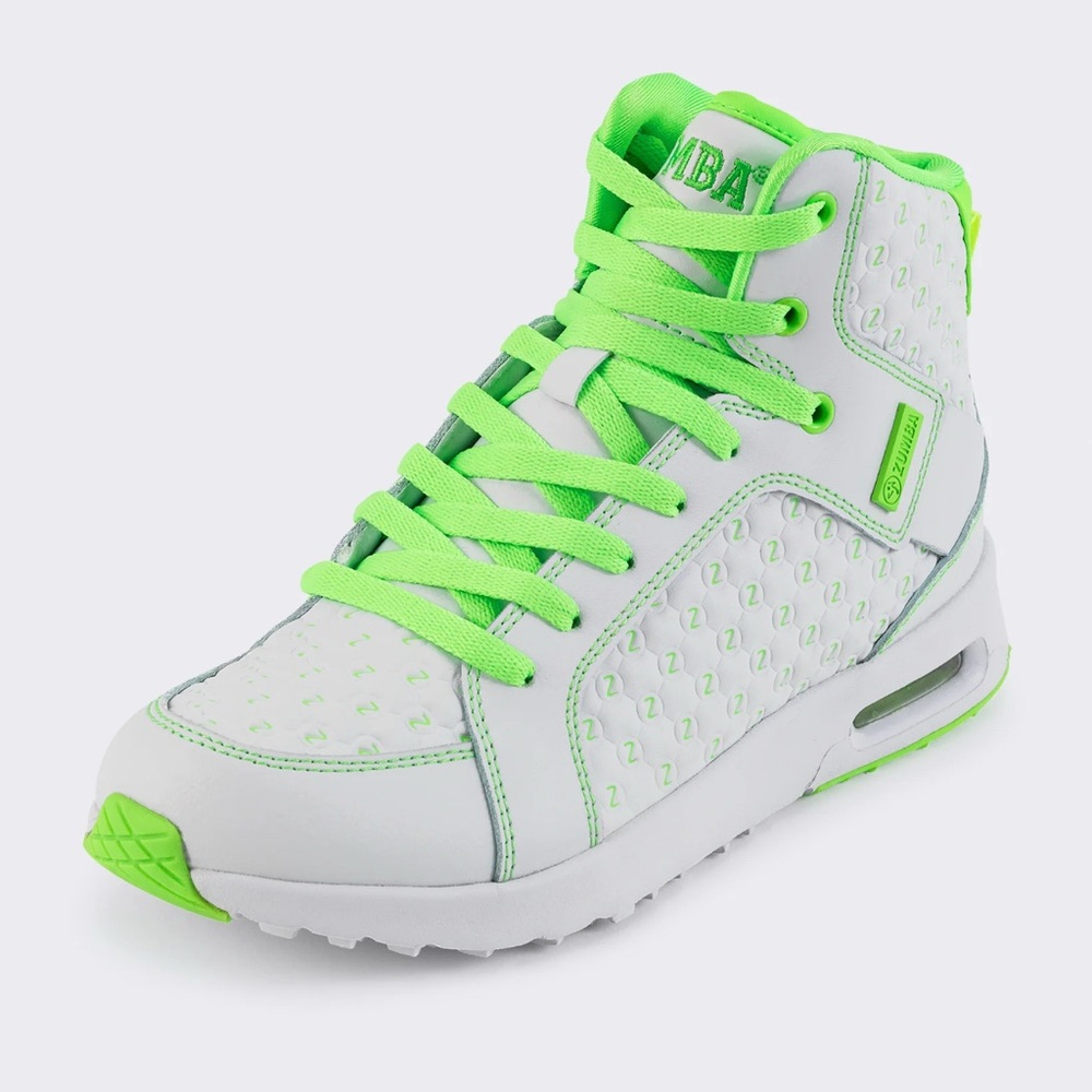 Zumba Air Boss Green/White Dance Sneakers Women’s 10